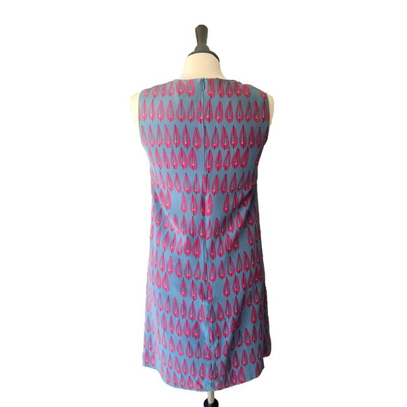 M by Missoni Silk Sleeveless Shift Dress Teal and Magenta Size 4 - Picture 3 of 4